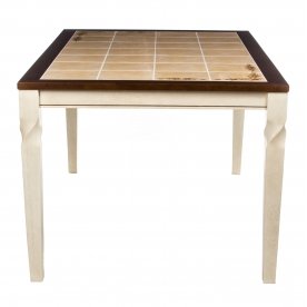 Стол ЭМИР (CT 3760P LEG D) античный белый / темный дуб