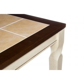 Стол ЭМИР (CT 3760P LEG D) античный белый / темный дуб