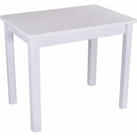 Стол кухонный Альфа ПР КМ белый / камень-04 / ножка 04 белая