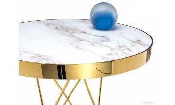 Деревянный стол Milena white / gold