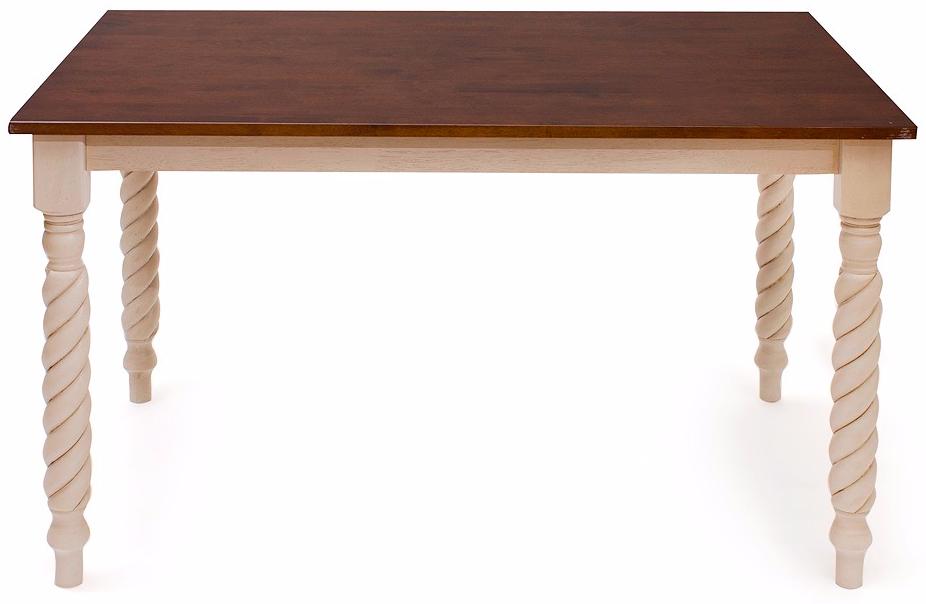 Стол НАПОЛЕОН (NAPOLEON) античный белый / темный дуб