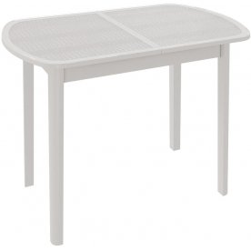 Стол Ницца СМ-217.01.11 венге / кожа бежевая / стекло с рисунком коричневое