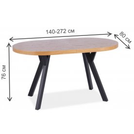 Деревянный стол Domingo II 140-272/80/76