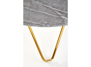 Обеденный стол Bonello 120/76 серый мрамор / золотой