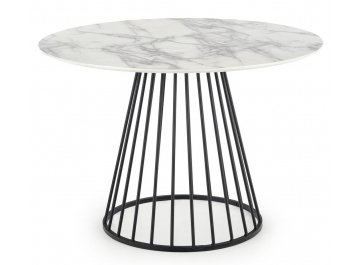 Обеденный стол Brodway 110/75 белый мрамор / черный