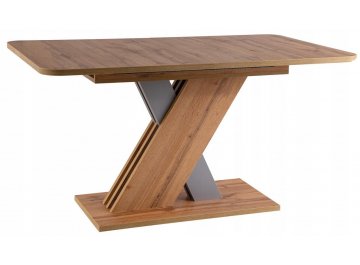 Стол раздвижной Exel D 140-180/85/76 дуб вотан / серебряный