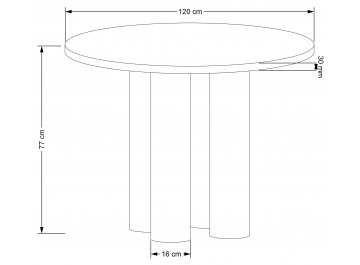 Обеденный стол Elefante okragly 120/77 дуб натуральный