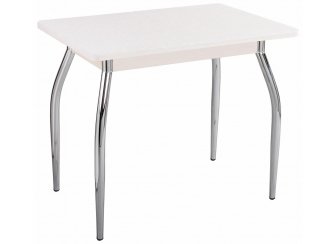 Стол Реал М КМ кремовый / камень-06 / ножка 01 хром