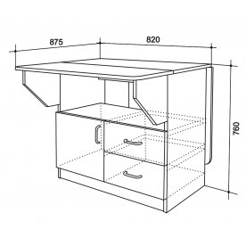 Стол-тумба вишня оксфорд