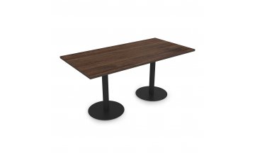 Стол деревянный обеденный VAST-120 брауни/черный