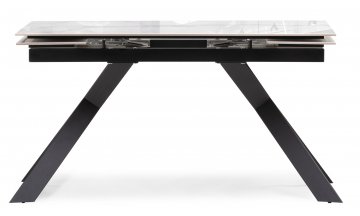 Керамический стол Хилбри 140(200)х80х76 statuario cara / черный