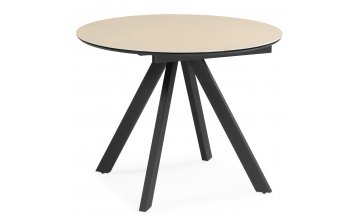 Керамический стол Трейси 90 carmen light gray / черный