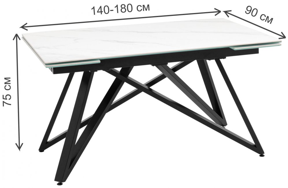 Керамический стол Верона белый