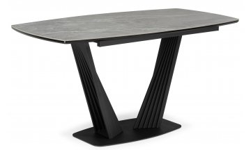 Керамический стол Вейл 140(180)х80 черный мрамор shakespeare black / черный