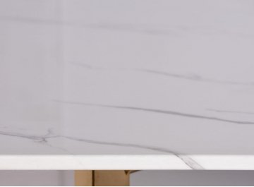 Обеденный стол 160х90х75 белый / золото