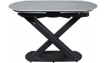 Керамический стол SHT-T75 серый светлый / черный