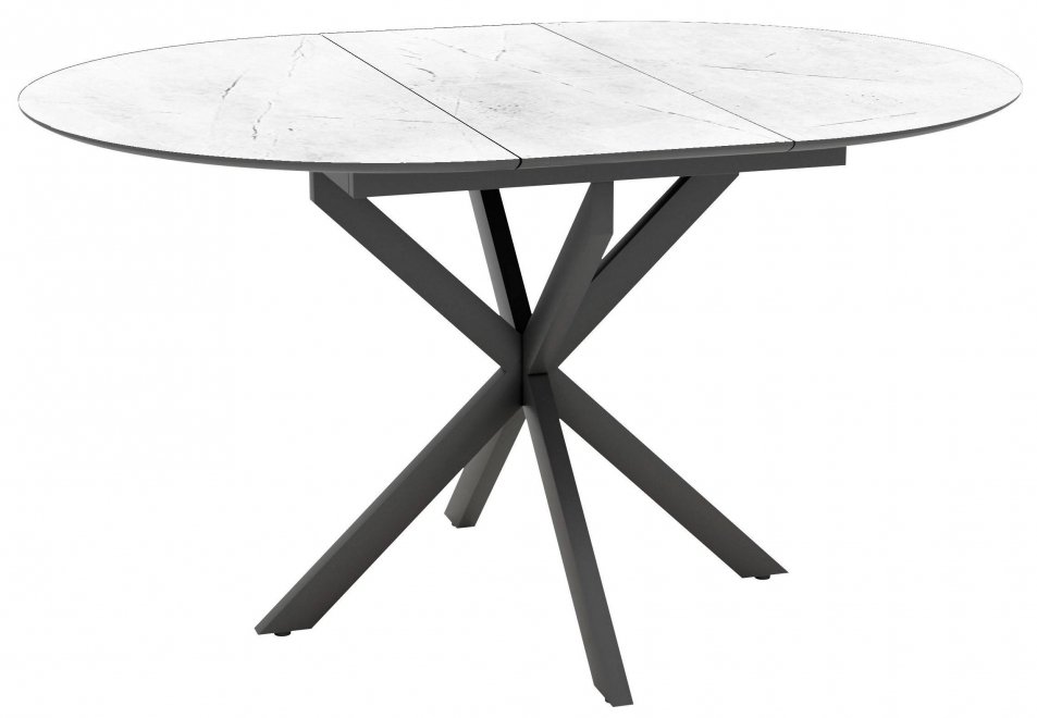 Деревянный стол Bergamo жемчужный перито / черный