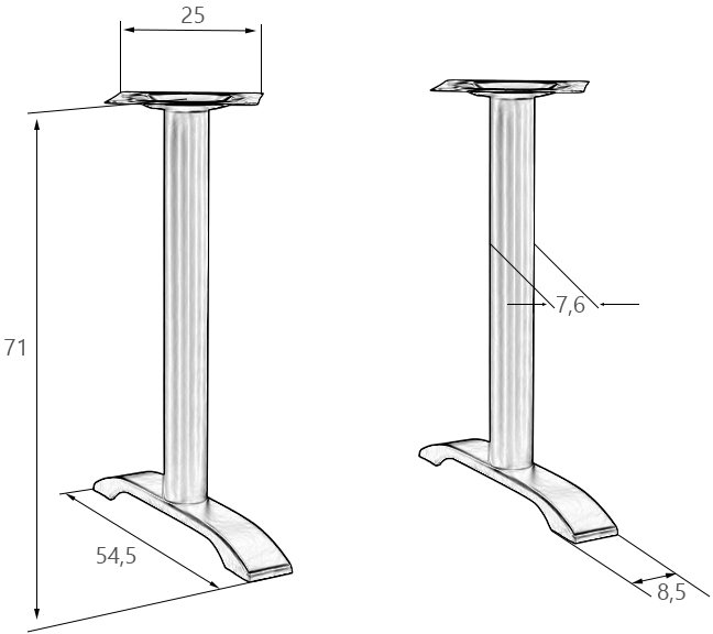 Подстолье обеденное Sally Wide