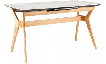 Керамический стол Нарвик Ceramic 140x180 natur / light marble