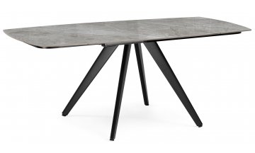 Керамический стол Silvi 120(180)x80 серый / черный