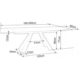 Керамический стол Salvadore 160