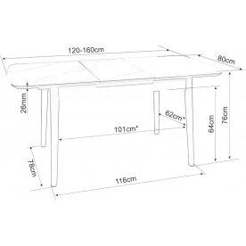 Керамический стол Ворк 120