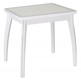 Стол Чинзано М-2 белый / 23 F-0 / ножка 07 белый