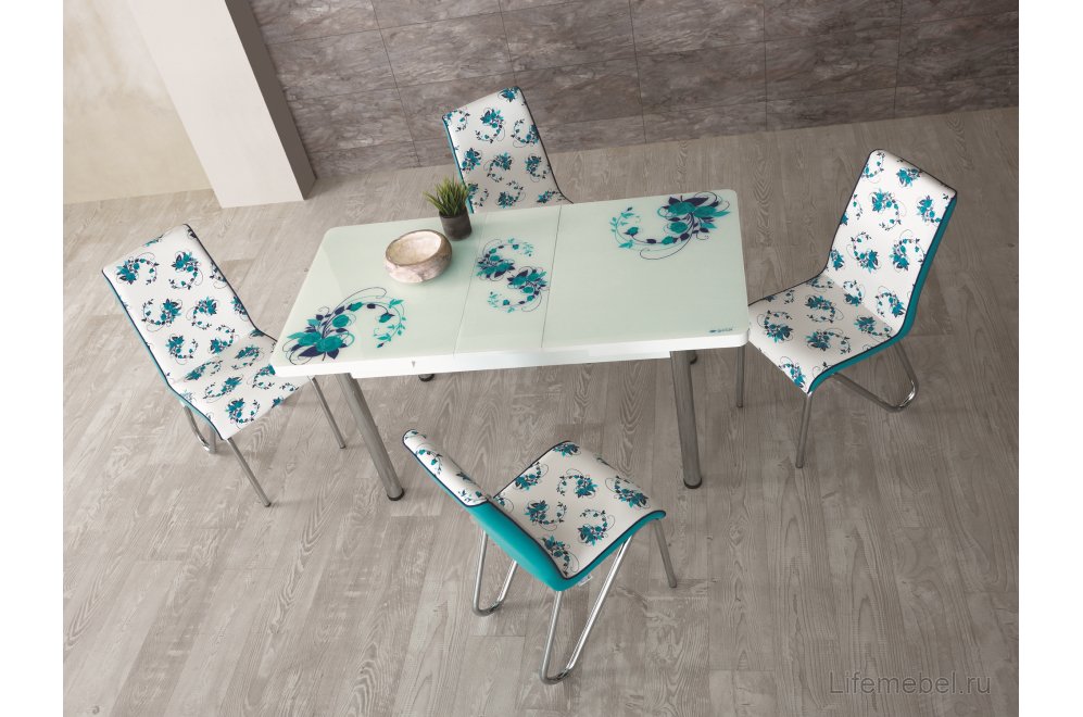Стол обеденный M28 раскладной turquoise