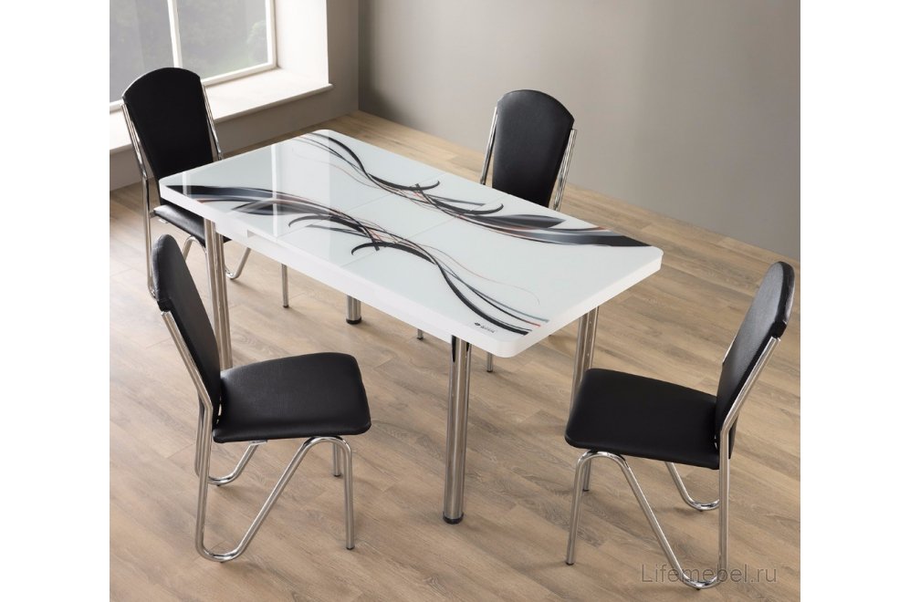 Стол обеденный M43 раскладной black