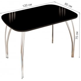 Стеклянный стол Лотос 1200 х 800