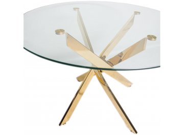 Обеденный стол Mirelle-2 120 transparent / golden