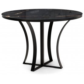 Стеклянный стол Нейтон обсидиан / черный