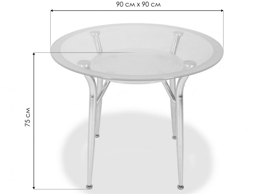 Стеклянный стол Osric 90 black