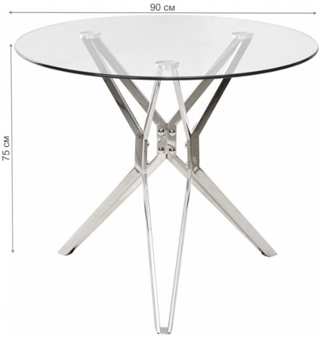 Стеклянный стол Riga прозрачный