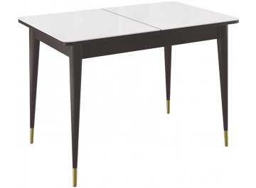 Раздвижной стол 1100K венге / стекло белое глянец