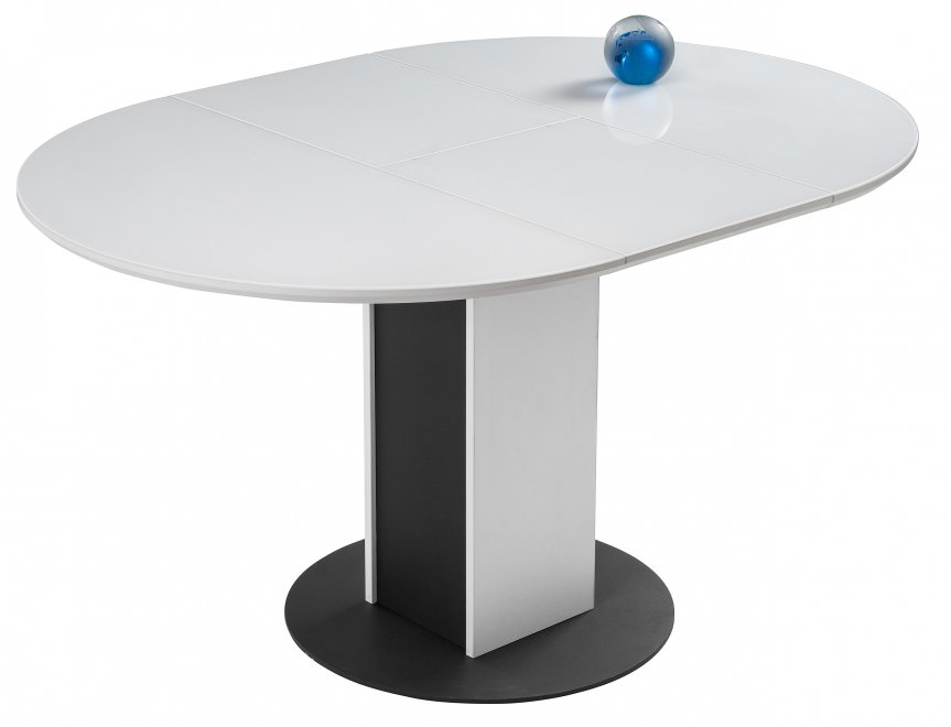 Стол на тумбе Бастиан белый / графит