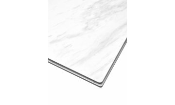 Керамический стол Belluno 160 marbleS KL-99 белый мрамор матовый итальянская керамика / белый каркас