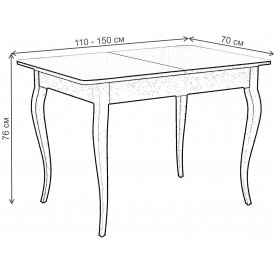Стеклянный стол DikLine M110