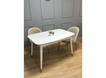 Обеденный стол KENNER K1200 венге/стекло белое сатин