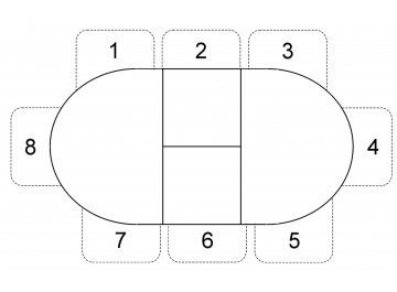 Стеклянный стол B1300