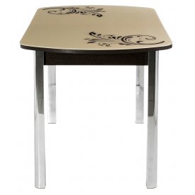 Стол Monro венге / кремовое стекло рисунок 4