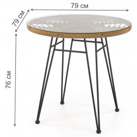 Стеклянный стол Falcon 79/76