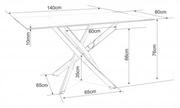 Стеклянный стол Agis II