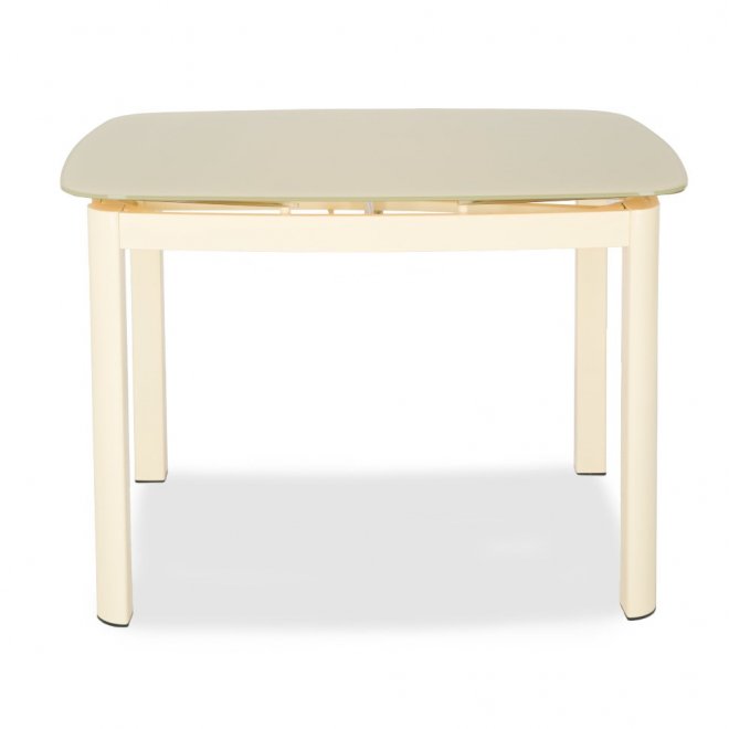 Стол стеклянный DT6236B раскладной milk (h31) шелк матовое стекло