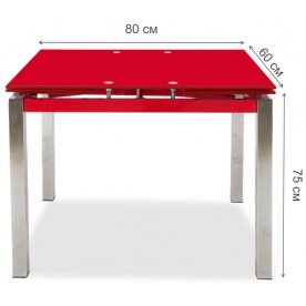 Стеклянный стол S64(80) 80