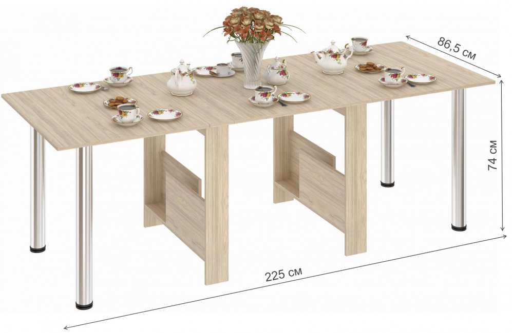 Стол-книжка СТК-10 ясень светлый