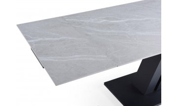 Керамический стол Allore 160 см серая керамика / черный