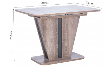 Стол на тумбе 80.528 Leset Бари