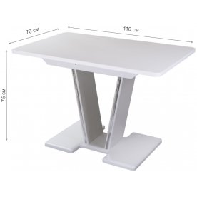 Стол на тумбе Румба ПР КМ 04 БЛ 03 БЛ