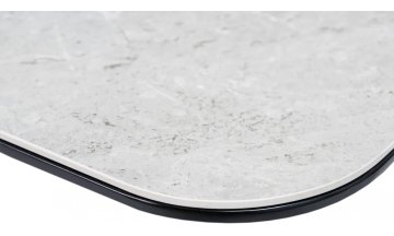 Керамический стол Pallas 160 серый мрамор / черный матовый